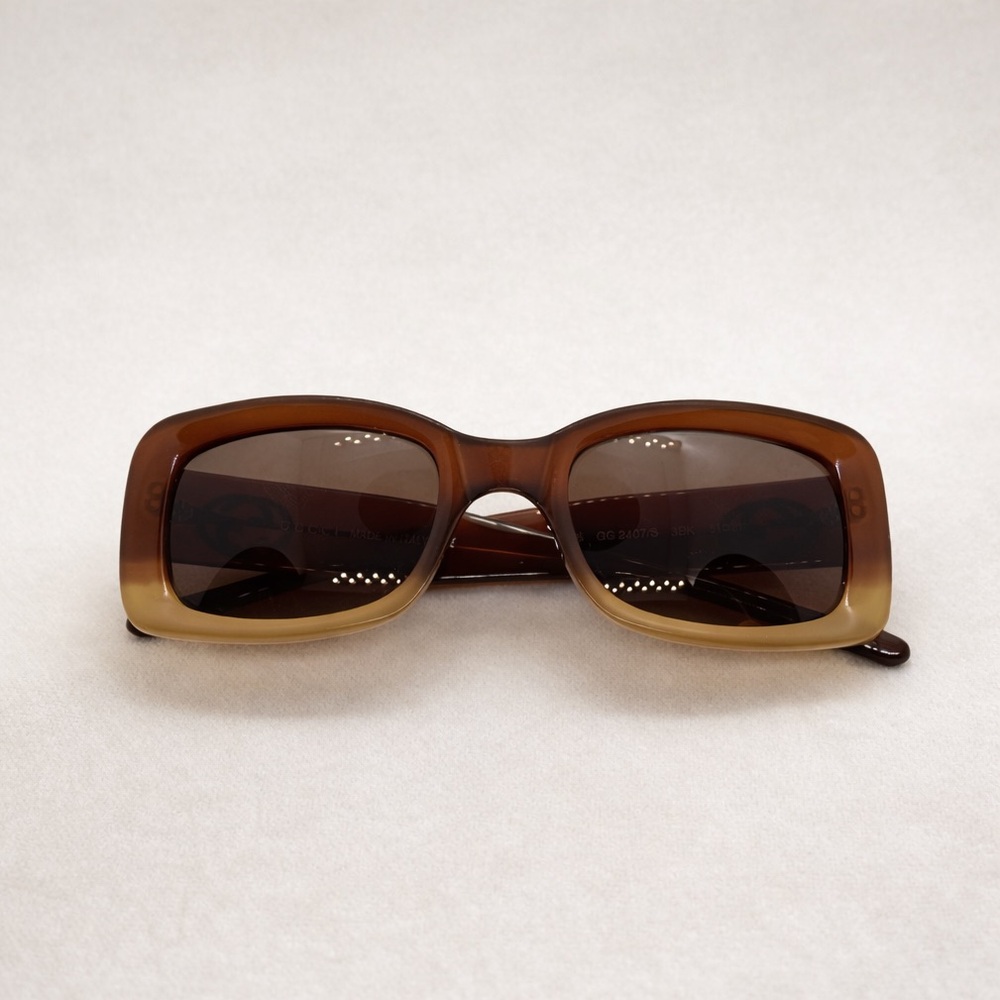 Gucci Vintage Brown Tortoiseshell Sunglasses Made in Italy